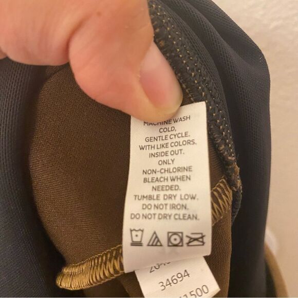 Assets Spanx pull on light brown faux suede shaping leggings  plus size 1X - Picture 12 of 13